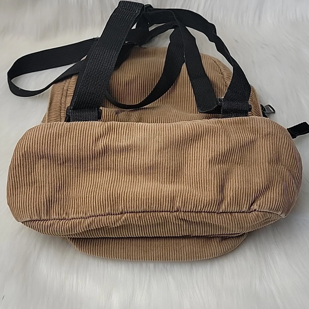 JANSPORT Half Pint VTG Mini Tan Corduroy Y2K 90s Academia Purse Small Backpack - Picture 4 of 12
